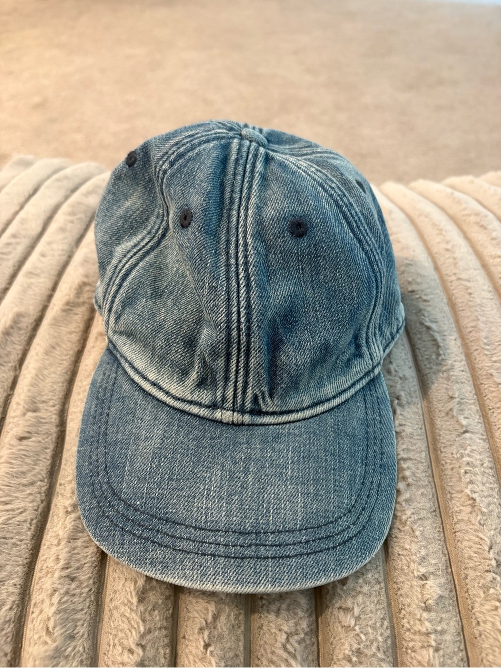 Madewell Blue Denim Baseball Cap Adjustable Hat washable